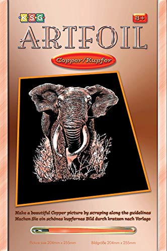 MAMMUT 8270539 - Artfoil, Kratzbild, Tiermotiv, Elefant, kupfer, Komplettset mit Kratzbild, Kratzmesser und Anleitung, Scraper, Scratch, glänzend, Kratzset für Kinder ab 8 Jahre MAMMUT 8270539 - Artfoil, Kratzbild, Tiermotiv, Elefant, kupfer, Komplettset mit Kratzbild, Kratzmesser und Anleitung, Scraper, Scratch, glänzend, Kratzset für Kinder ab 8 Jahre von Mammut Spiel & Geschenk
