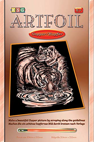 MAMMUT 8270610 - Artfoil, Kratzbild, Tiermotiv, Tiger, kupfer, Komplettset mit Kratzbild, Kratzmesser und Anleitung, Scraper, Scratch, glänzend, Kratzset für Kinder ab 8 Jahre MAMMUT 8270610 - Artfoil, Kratzbild, Tiermotiv, Tiger, kupfer, Komplettset mit Kratzbild, Kratzmesser und Anleitung, Scraper, Scratch, glänzend, Kratzset für Kinder ab 8 Jahre von Mammut Spiel & Geschenk