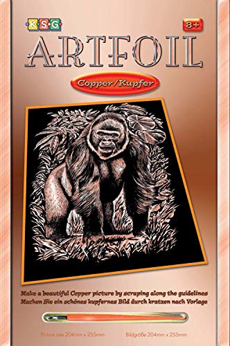 MAMMUT 8270611 - Artfoil, Kratzbild, Tiermotiv, Gorilla, kupfer, Komplettset mit Kratzbild, Kratzmesser und Anleitung, Scraper, Scratch, glänzend, Kratzset für Kinder ab 8 Jahre MAMMUT 8270611 - Artfoil, Kratzbild, Tiermotiv, Gorilla, kupfer, Komplettset mit Kratzbild, Kratzmesser und Anleitung, Scraper, Scratch, glänzend, Kratzset für Kinder ab 8 Jahre von Mammut Spiel & Geschenk