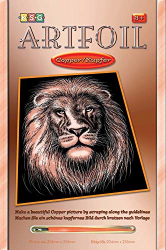 MAMMUT 8271019 - Artfoil, Kratzbild, Tiermotiv, Löwe, kupfer, Komplettset mit Kratzbild, Kratzmesser und Anleitung, Scraper, Scratch, glänzend, Kratzset für Kinder ab 8 Jahre MAMMUT 8271019 - Artfoil, Kratzbild, Tiermotiv, Löwe, kupfer, Komplettset mit Kratzbild, Kratzmesser und Anleitung, Scraper, Scratch, glänzend, Kratzset für Kinder ab 8 Jahre von Mammut Spiel & Geschenk