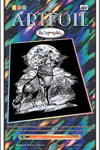 MAMMUT 8290545 - Artfoil, Kratzbild, Tiermotiv, Wolf, Holografie, Komplettset mit Kratzbild, Kratzmesser und Anleitung, Scraper, Scratch, glänzend, Kratzset für Kinder ab 8 Jahre MAMMUT 8290545 - Artfoil, Kratzbild, Tiermotiv, Wolf, Holografie, Komplettset mit Kratzbild, Kratzmesser und Anleitung, Scraper, Scratch, glänzend, Kratzset für Kinder ab 8 Jahre von Mammut Spiel & Geschenk