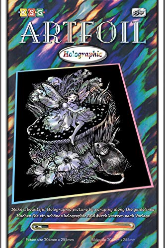 MAMMUT 8290548 - Artfoil, Kratzbild, Fantasiemotiv, Fee, Holografie, Komplettset mit Kratzbild, Kratzmesser und Anleitung, Scraper, Scratch, glänzend, Kratzset für Kinder ab 8 Jahre MAMMUT 8290548 - Artfoil, Kratzbild, Fantasiemotiv, Fee, Holografie, Komplettset mit Kratzbild, Kratzmesser und Anleitung, Scraper, Scratch, glänzend, Kratzset für Kinder ab 8 Jahre von Mammut Spiel & Geschenk