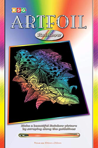 MAMMUT 8280541 - Artfoil, Kratzbild, Tiermotiv, Schmetterling, Regenbogen, bunt, Komplettset mit Kratzbild, Kratzmesser und Anleitung, Scraper, Scratch, Kratzset für Kinder ab 8 Jahre MAMMUT 8280541 - Artfoil, Kratzbild, Tiermotiv, Schmetterling, Regenbogen, bunt, Komplettset mit Kratzbild, Kratzmesser und Anleitung, Scraper, Scratch, Kratzset für Kinder ab 8 Jahre von Mammut Spiel & Geschenk