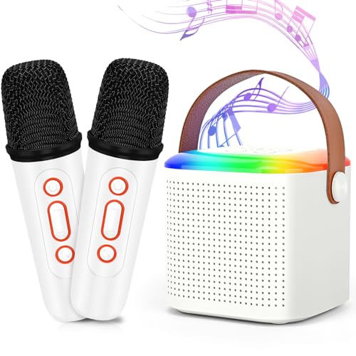 Mamowla Karaoke Mikrofon Kinder mit 2 Drahtlosen Mikrofonen, Mini Karaoke Maschine Bluetooth, Karaoke Maschine Kinder mit Stimmeffekten & LED-Lichtern für 4 5 6 7 8+ Mädchen/Jungen, Weiß Mamowla Karaoke Mikrofon Kinder mit 2 Drahtlosen Mikrofonen, Mini Karaoke Maschine Bluetooth, Karaoke Maschine Kinder mit Stimmeffekten & LED-Lichtern für 4 5 6 7 8+ Mädchen/Jungen, Weiß von Mamowla