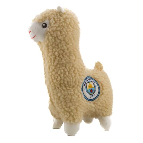 Manchester City FC Lama-Plüschtier (24 cm) (cremefarben/himmelblau/weiß) von Manchester City FC
