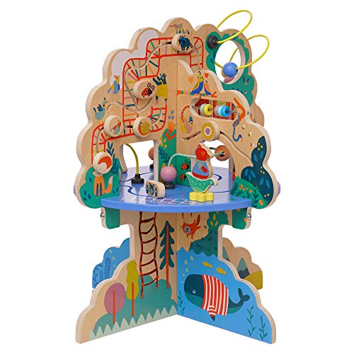 Manhattan Toy 160810 Playground Adventure Spielplatz-Abenteuer-Aktivitätszentrum aus Holz mit Segelflugzeugen, Abakus-Bahn, Spinnern, Federspielzeug und Perlenketten, Multicolor Manhattan Toy 160810 Playground Adventure Spielplatz-Abenteuer-Aktivitätszentrum aus Holz mit Segelflugzeugen, Abakus-Bahn, Spinnern, Federspielzeug und Perlenketten, Multicolor von Manhattan Toy