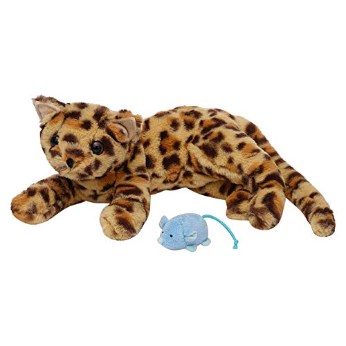 Manhattan Toy Loki Leopard Kuscheltierkatze mit magnetischen Vorderpfoten und magnetischem Mausspielzeug von Manhattan Toy