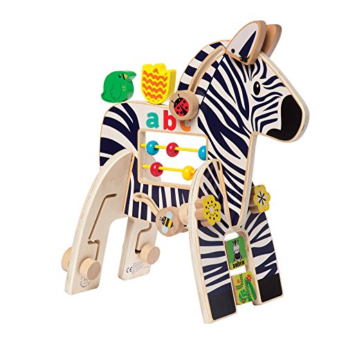 Manhattan Toy Safari Zebra Wooden Toddler Activity Spielzeug 316310 von Manhattan Toy
