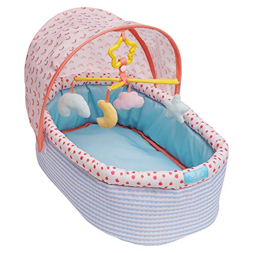 Manhattan Toy Stella Collection Weiches Babypuppenbett mit abnehmbarem Baldachin und Handy für 30,48 cm bis 38,1 cm Babypuppen, Klein von Manhattan Toy