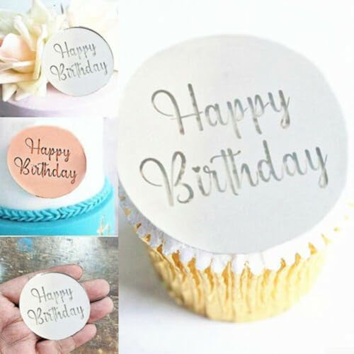Cupcake-Scheiben-Set aus Acryl, 51020 Stück, für Kuchendekoration (10 Stück, Gold) von Manillefu