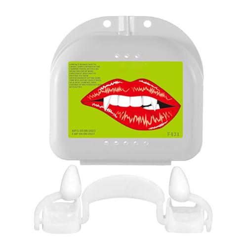 Halloween Vampire Teeth - Zähne für Cosplay | Realistische Vampirzähne Make Up Zubehör Für Film TV Theater Produktionen Horrorveranstaltungen Halloween Vampire Teeth - Zähne für Cosplay | Realistische Vampirzähne Make Up Zubehör Für Film TV Theater Produktionen Horrorveranstaltungen von Manolyee