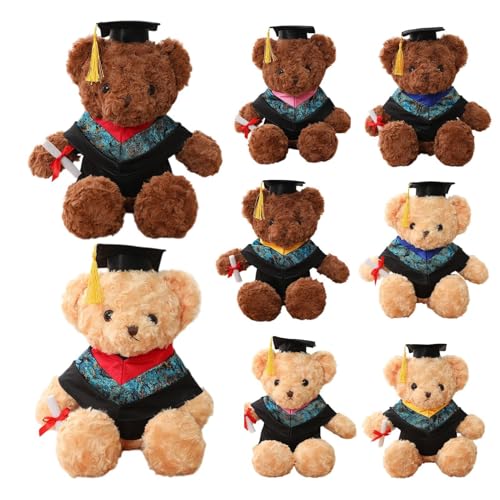 Manolyee Abschlussgefüllter Tier, Abschlussplüsch - Süße Cartoon Doll weiche Raumdekoration | Graduation Plüschbär Stofftiere mit und Kleidung für Freunden Verwandte College High School Party von Manolyee