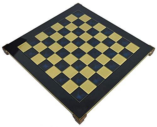 Manopoulos Brass & Blue Chess Board - 1.75" Squares von Manopoulos
