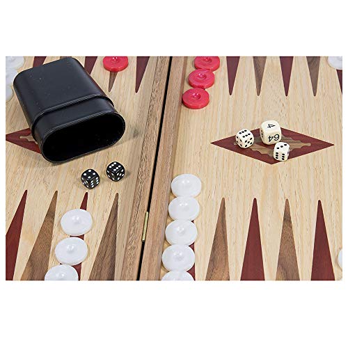 Manopoulos 'Rote Oak' Backgammon set - 48x23 cm - Luxus Backgammon Aus Holz mit Schublade von Manopoulos