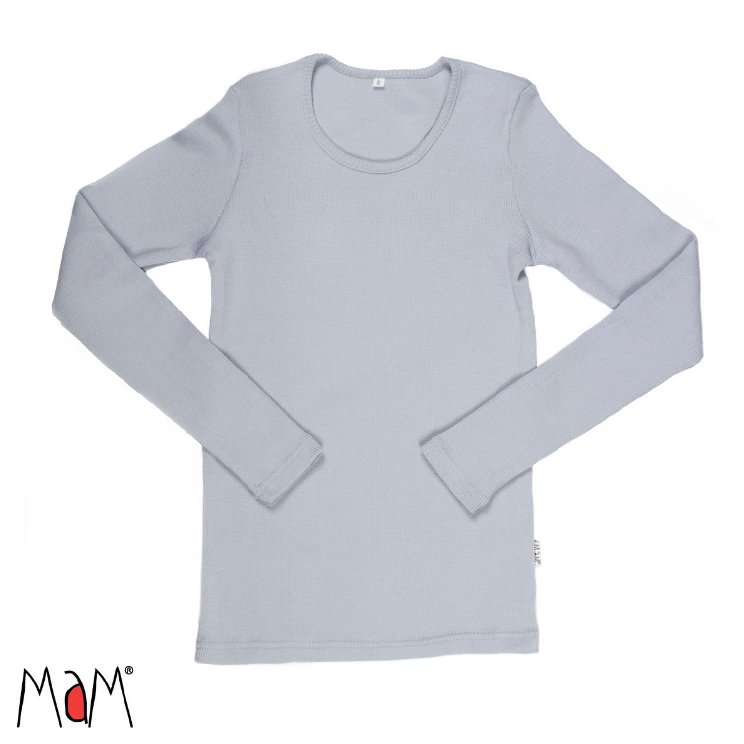 MaM Top (Langarm) aus Wolle - L Bright Silver von ManyMonths