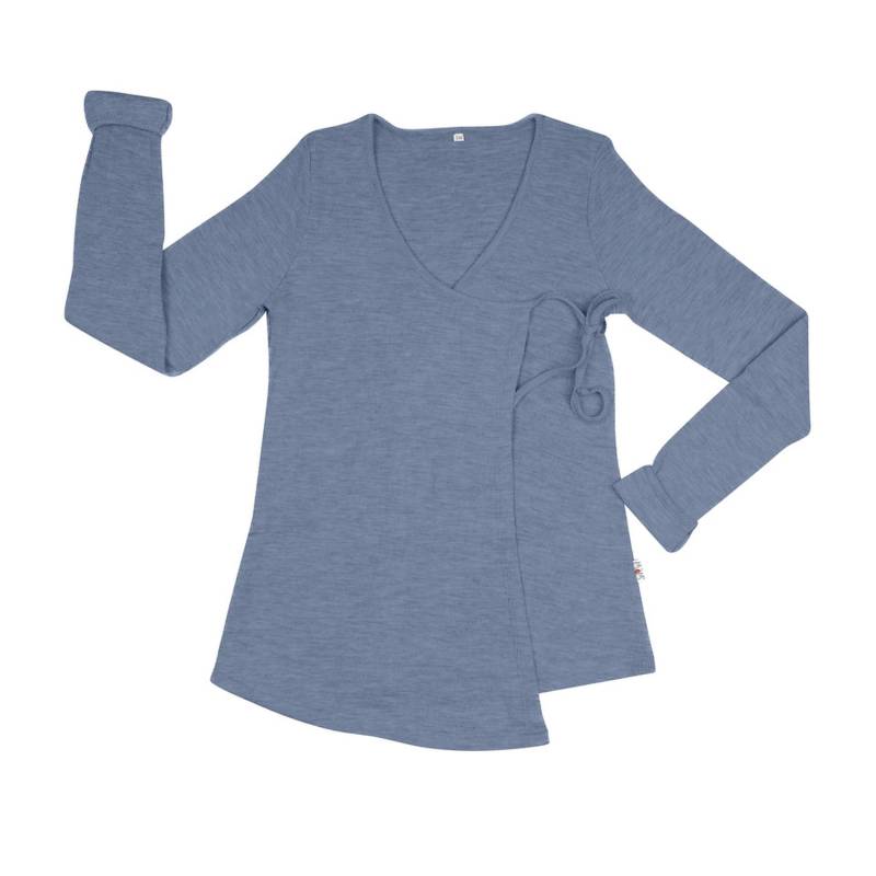 MaM Wickel-Cardigan aus Wolle - L / XL Blue Mist von ManyMonths