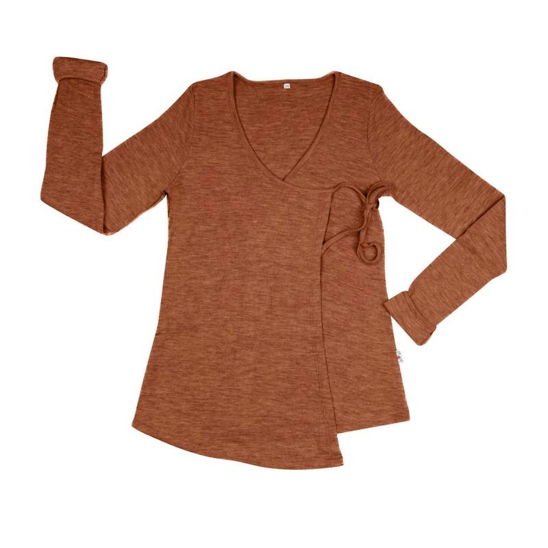 MaM Wickel-Cardigan aus Wolle - L / XL Potters Clay von ManyMonths
