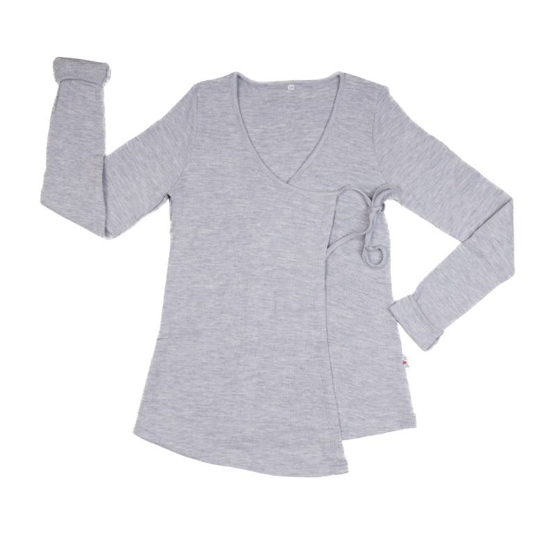 MaM Wickel-Cardigan aus Wolle - Platinum Grey L / XL von ManyMonths