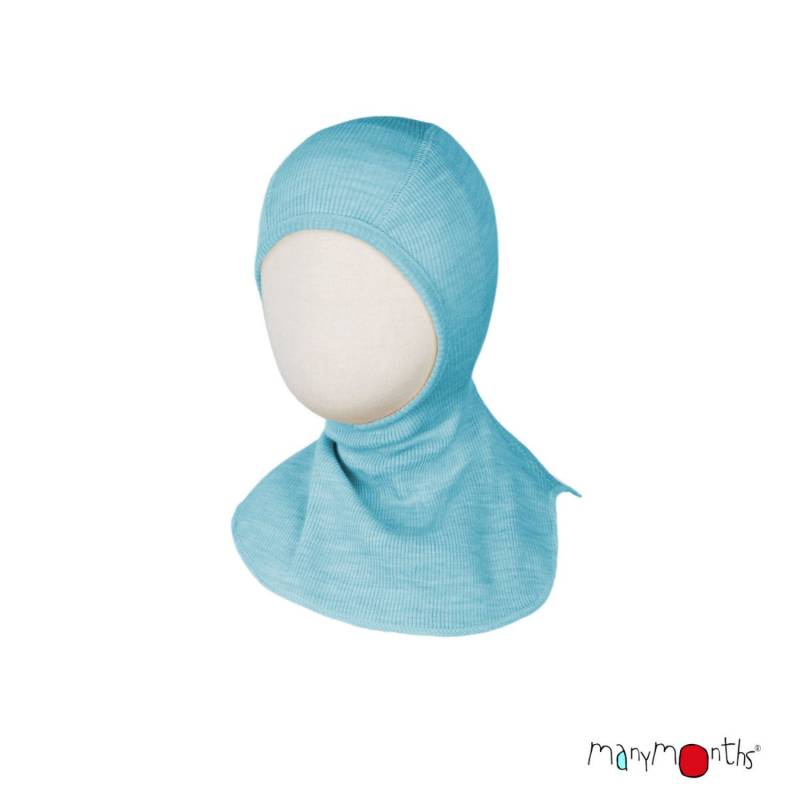 ManyMonths 4 Seasons Elephant Hood Schlupfmütze - Aqua Blue Newcomer (50 - 56/62) von ManyMonths