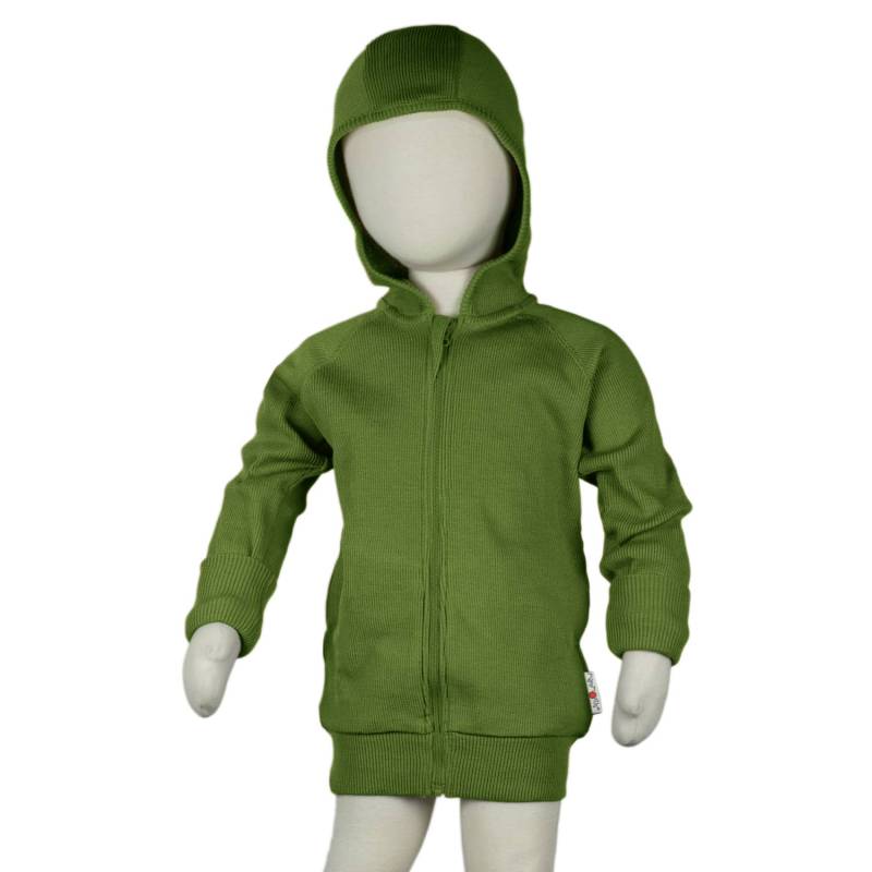 ManyMonths Cardigan mit Reißverschluss und Kapuze - Forest Floor Green Innovator (110 - 122/128) von ManyMonths