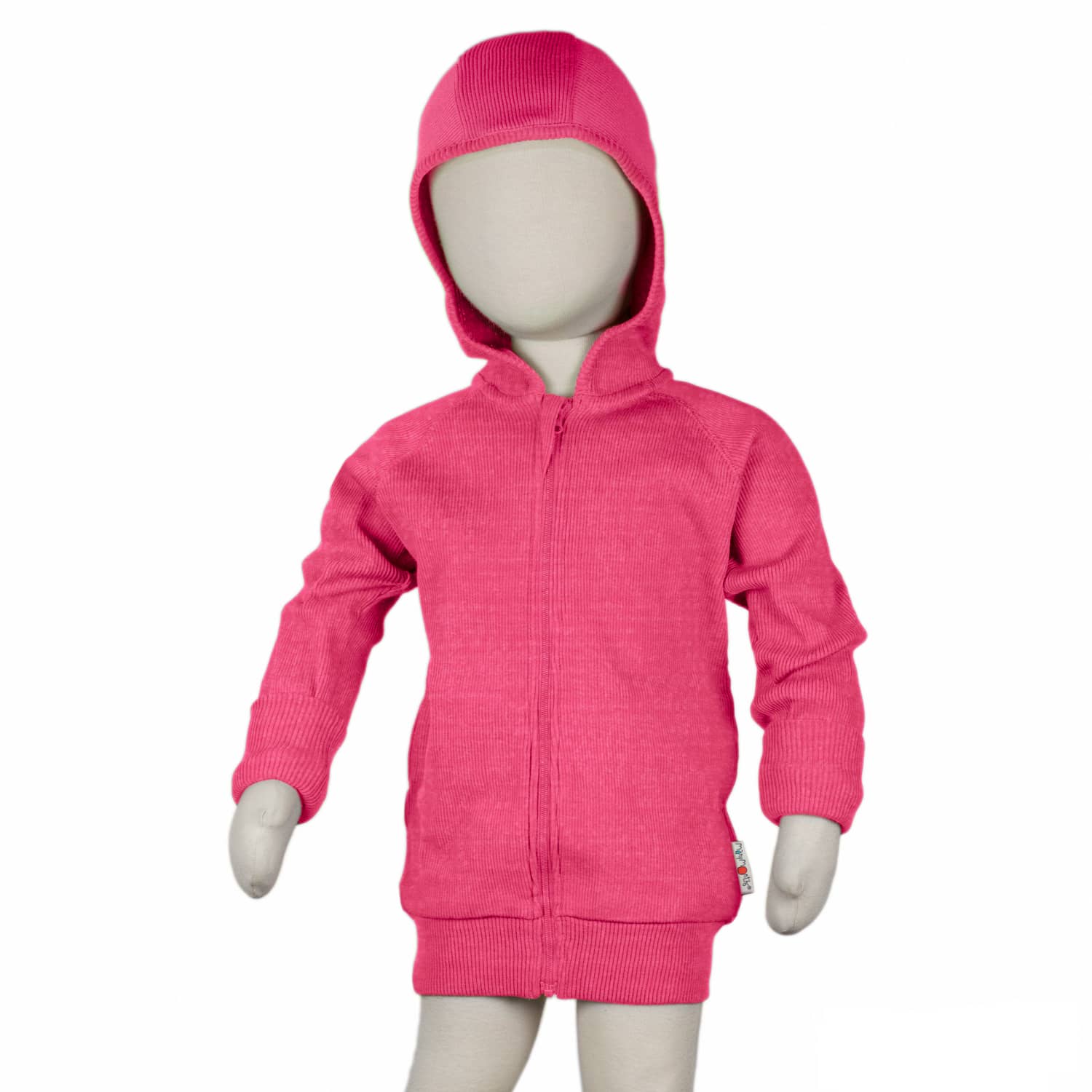 ManyMonths Cardigan mit Reißverschluss und Kapuze - Pop Pink Conquerer (98 - 104/110) von ManyMonths