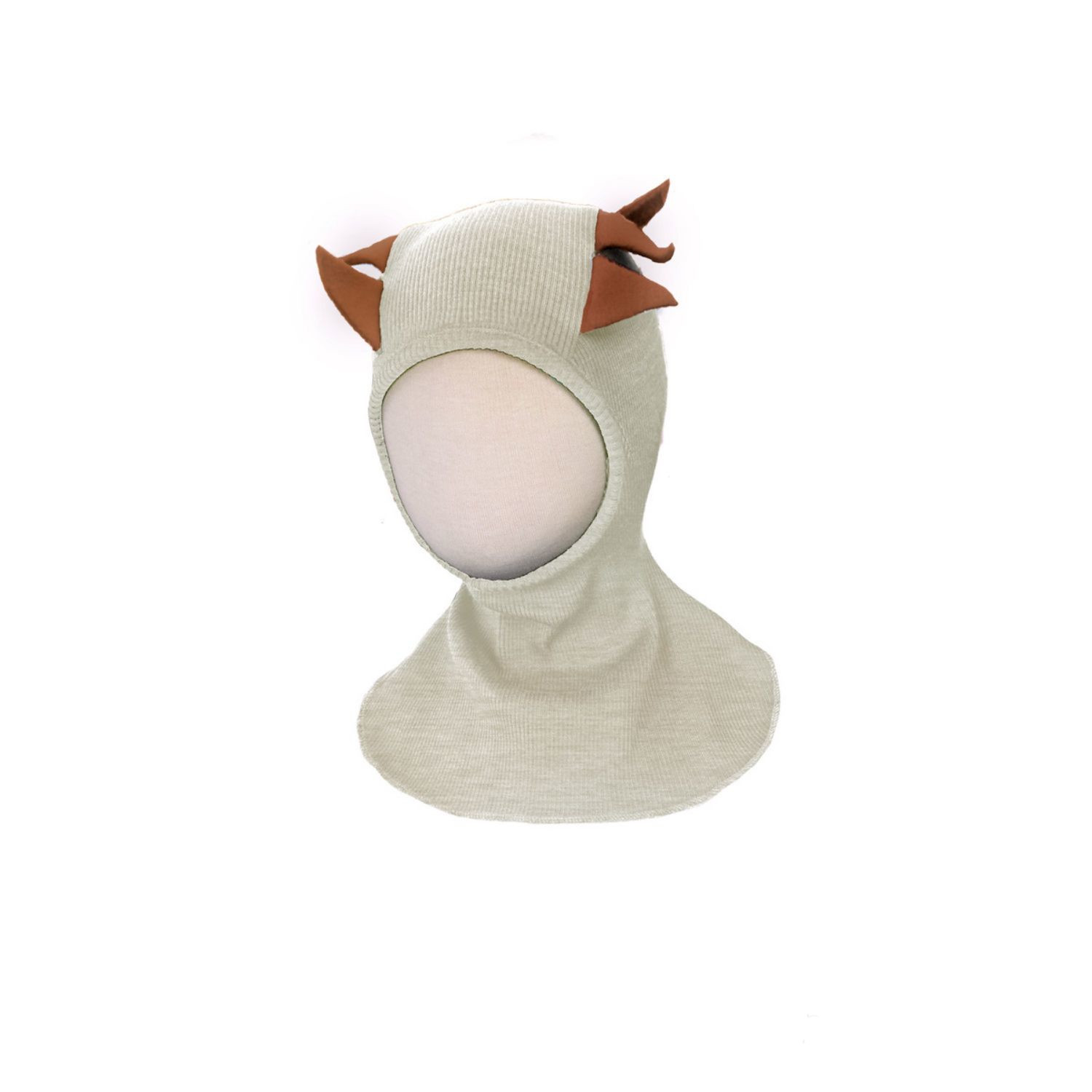 ManyMonths Dino Hood Schlupfmütze mit Dinozacken - Toasted Coconut Adventurer / Conqueror (80 - 104/110) von ManyMonths