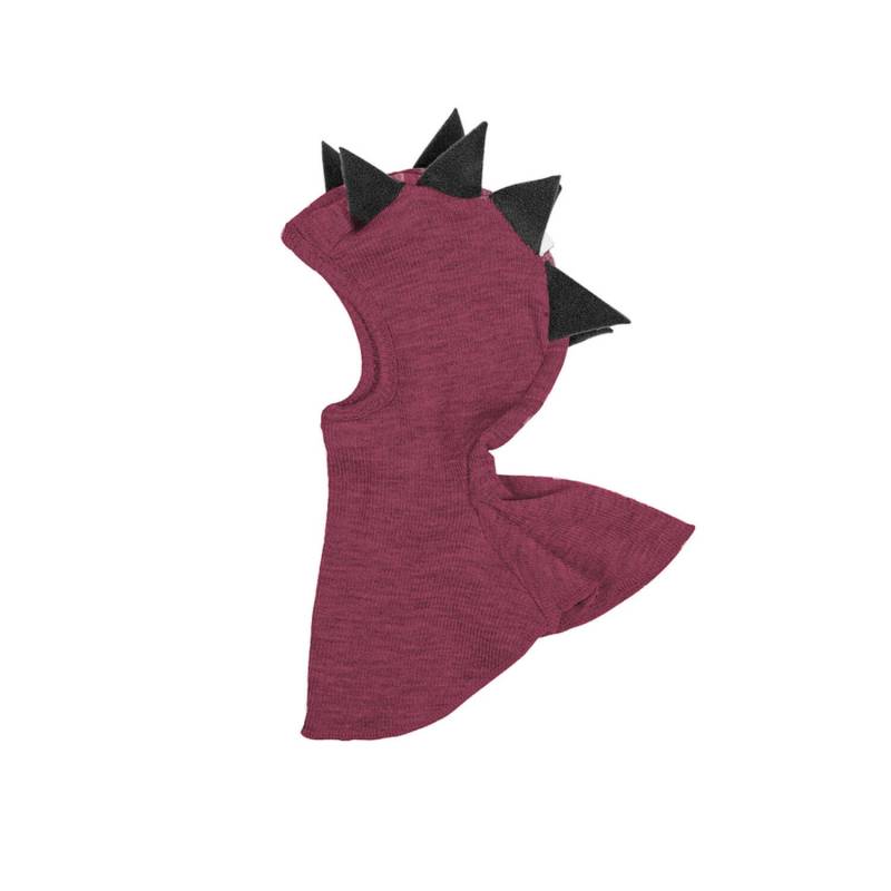 ManyMonths Dino Hood Schlupfmütze mit Dinozacken - Dark Cerise Charmer / Explorer (62 - 80/86) von ManyMonths