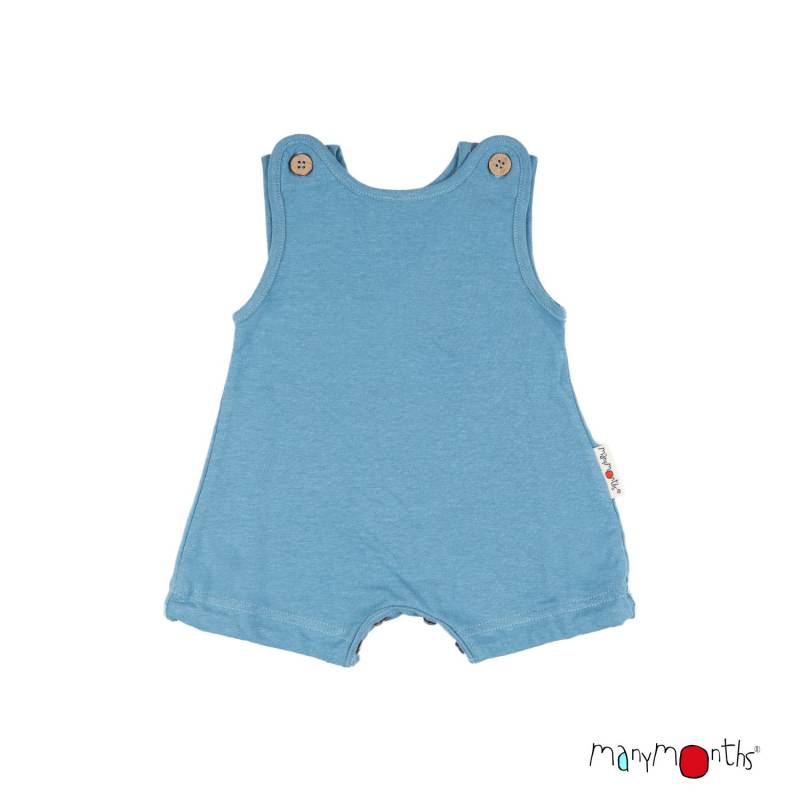 ManyMonths ECO Hempies Bubble Romper - Spieler - Newcomer / Charmer (50 - 68/74) Milky Blue von ManyMonths