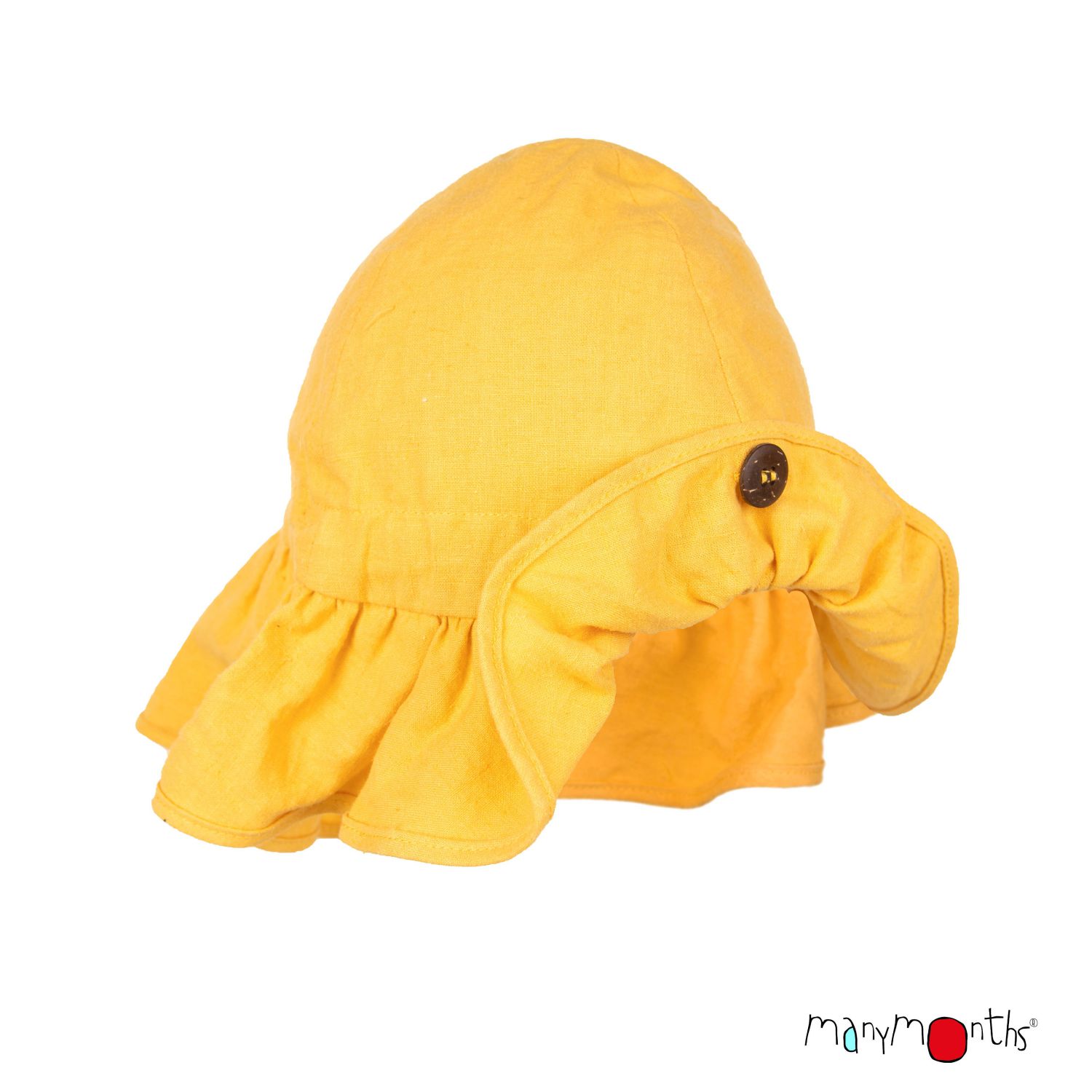 ManyMonths ECO Hempies Glamour Sonnenhut - Iced Mango Lionheart & Beyond (140-158+) von ManyMonths
