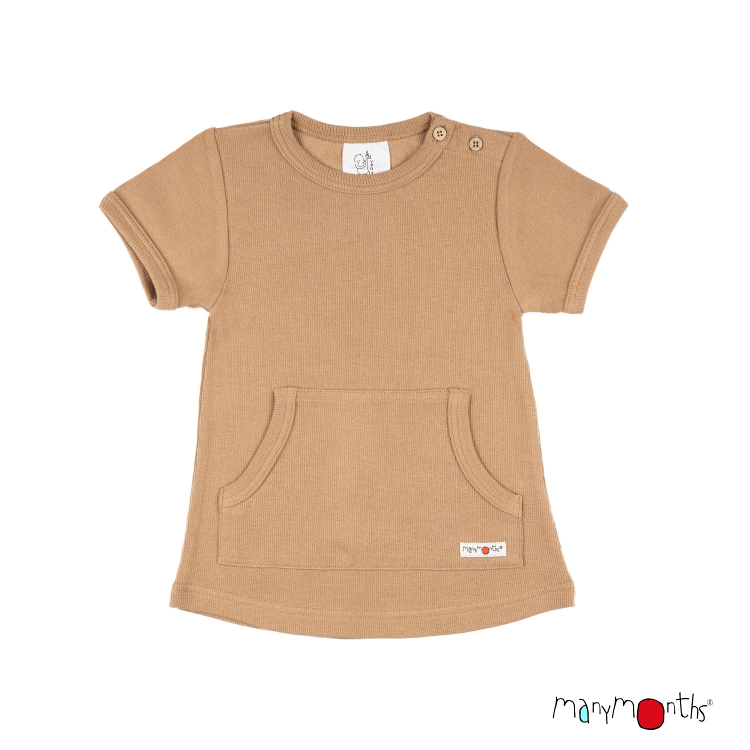 ManyMonths ECO Hempies Kängurushirt - Butter Caramel Conquerer (98 - 104/110) von ManyMonths