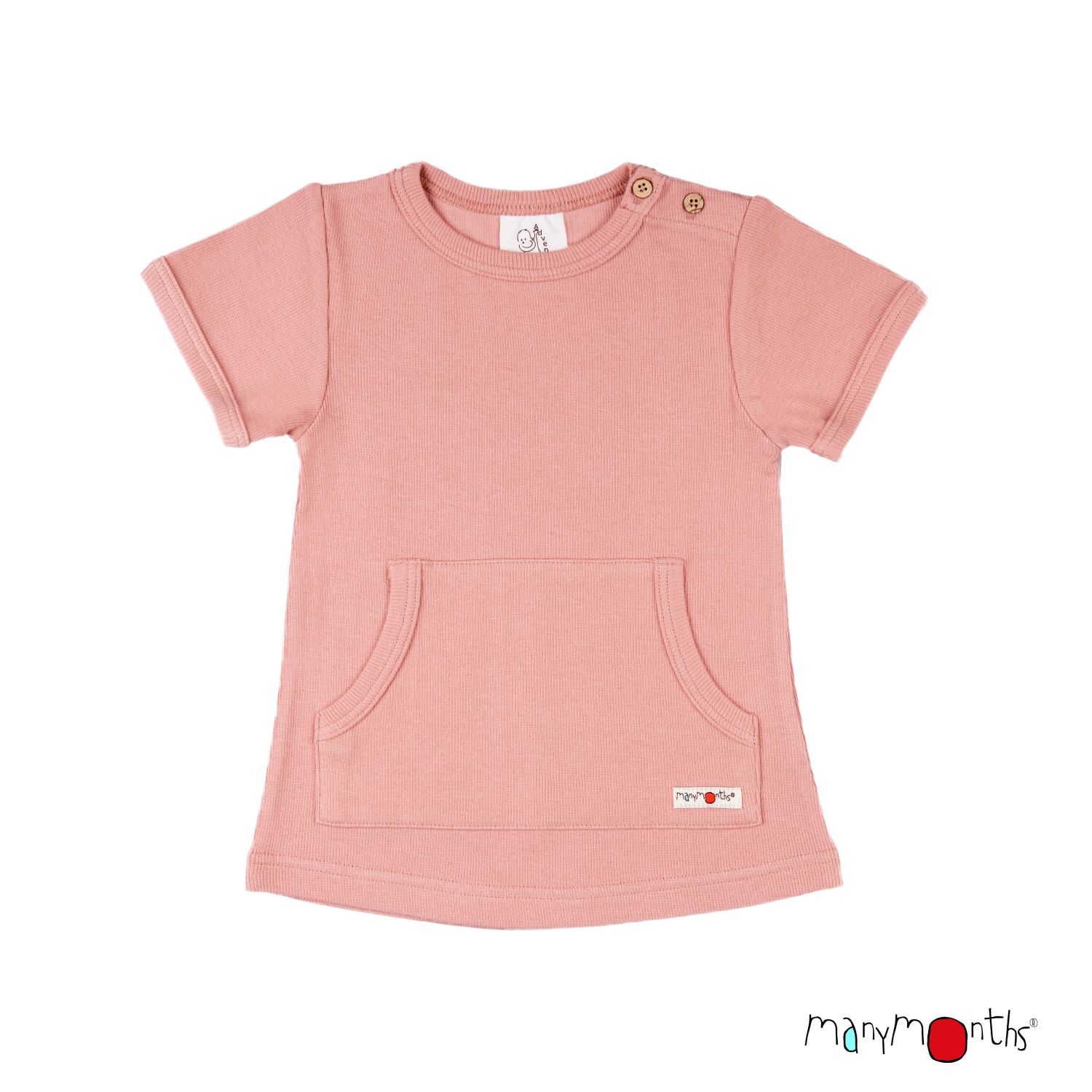 ManyMonths ECO Hempies Kängurushirt - Mauve Glow Adventurer (80 - 92/98) von ManyMonths