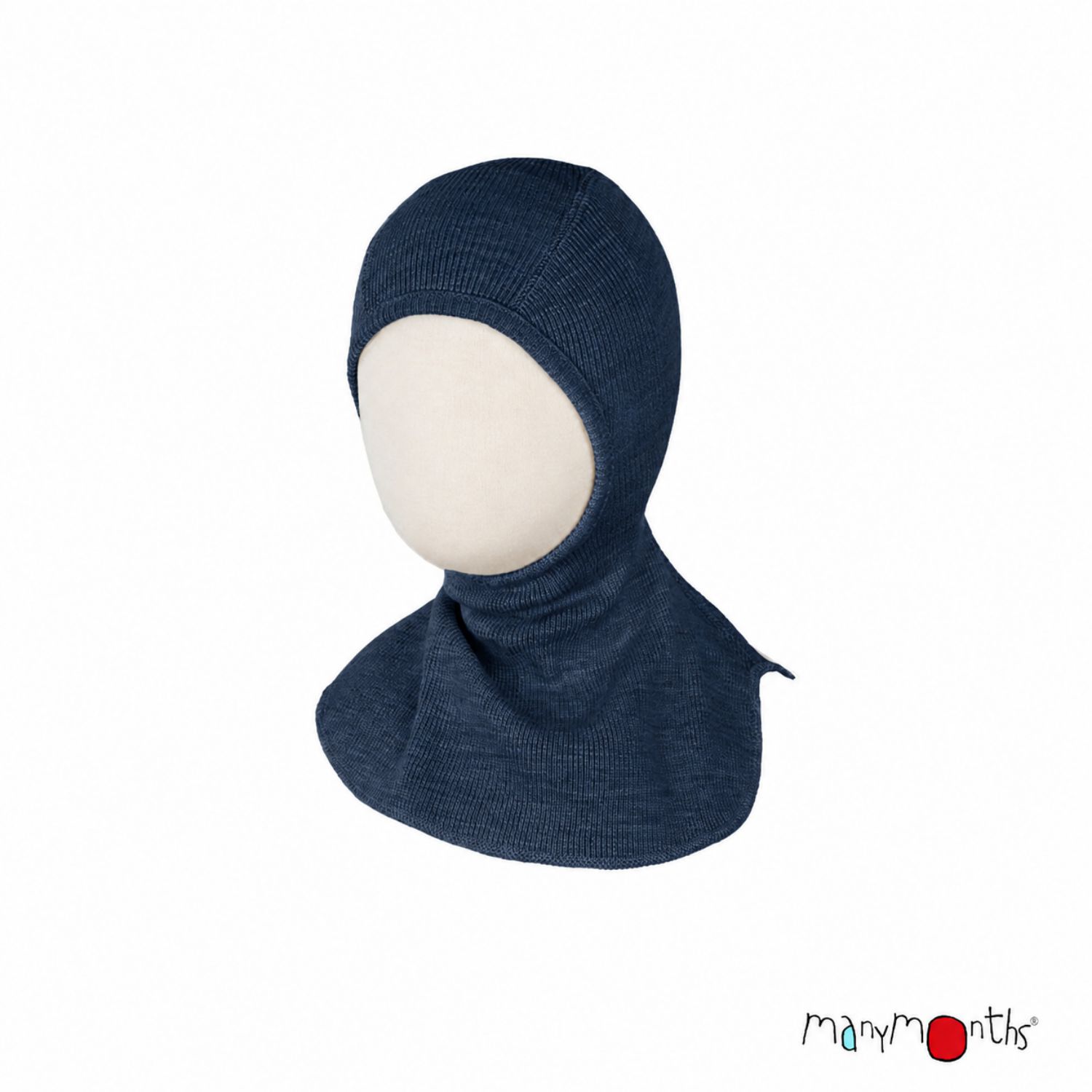 ManyMonths Elephant Hood Schlupfmütze aus Wolle - Charmer / Explorer (62 - 80/86) Moondust Blue von ManyMonths