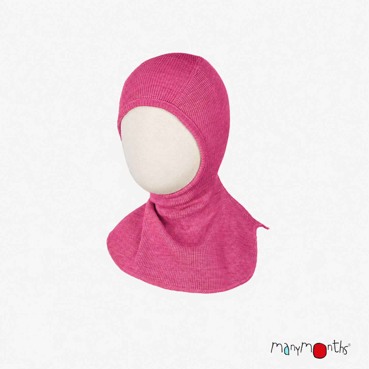 ManyMonths Elephant Hood Schlupfmütze aus Wolle - Innovator (110 - 122/128) Nebula Pink von ManyMonths