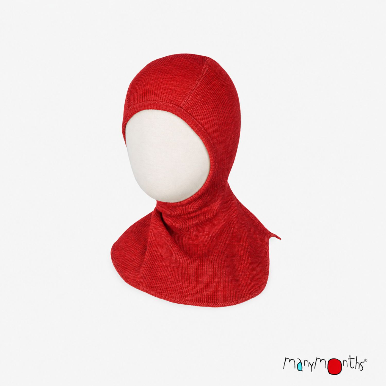 ManyMonths Elephant Hood Schlupfmütze aus Wolle - Newcomer (50 - 56/62) Aurora Red von ManyMonths