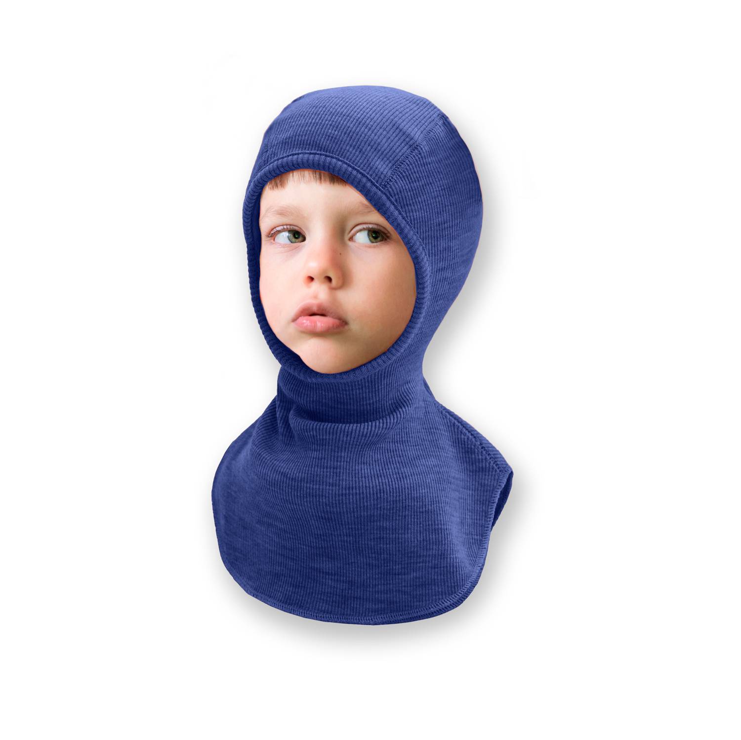 ManyMonths Elephant Hood Schlupfmütze aus Wolle - Twilight Blue Innovator (110 - 122/128) von ManyMonths