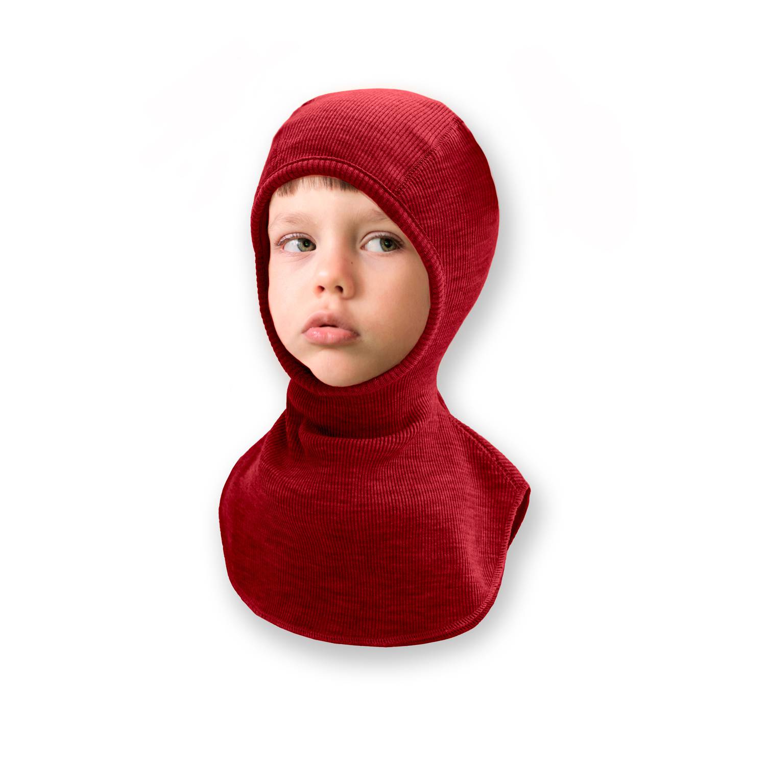 ManyMonths Elephant Hood Schlupfmütze aus Wolle - Wild Pomgranade Innovator (110 - 122/128) von ManyMonths