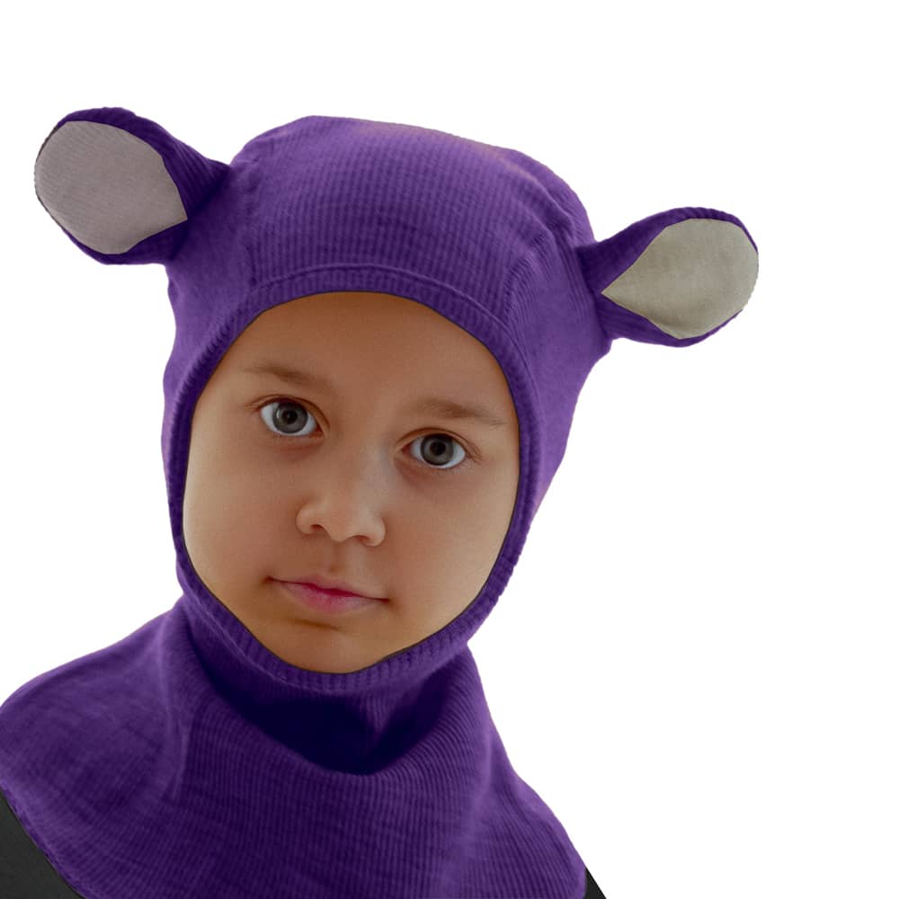 ManyMonths Elephant Hood Schlupfmütze mit Bärenohren - Acai Berry Adventurer / Conqueror (80 - 104/110) von ManyMonths