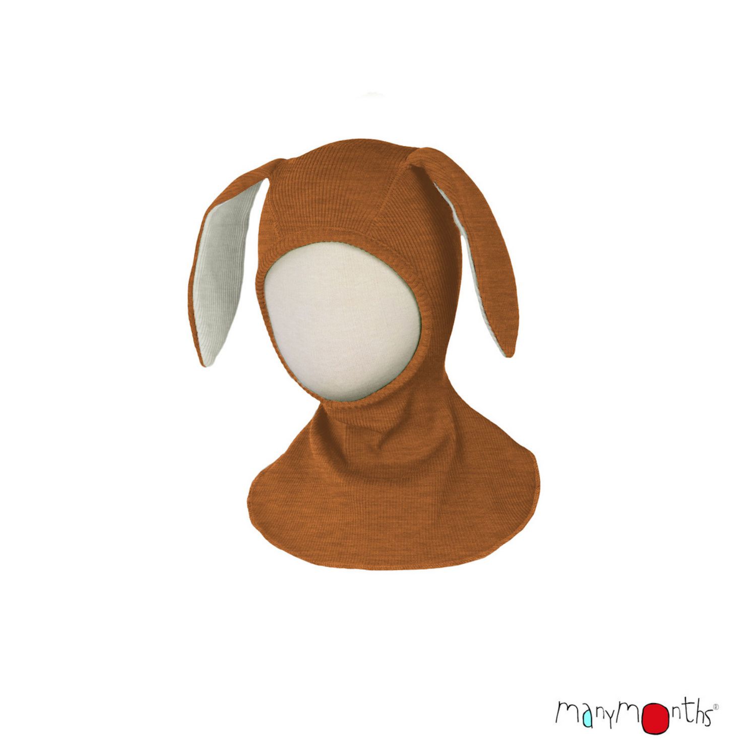ManyMonths Elephant Hood Schlupfmütze mit Hasenohren - Innovator (110 - 122/128) Potters Clay von ManyMonths