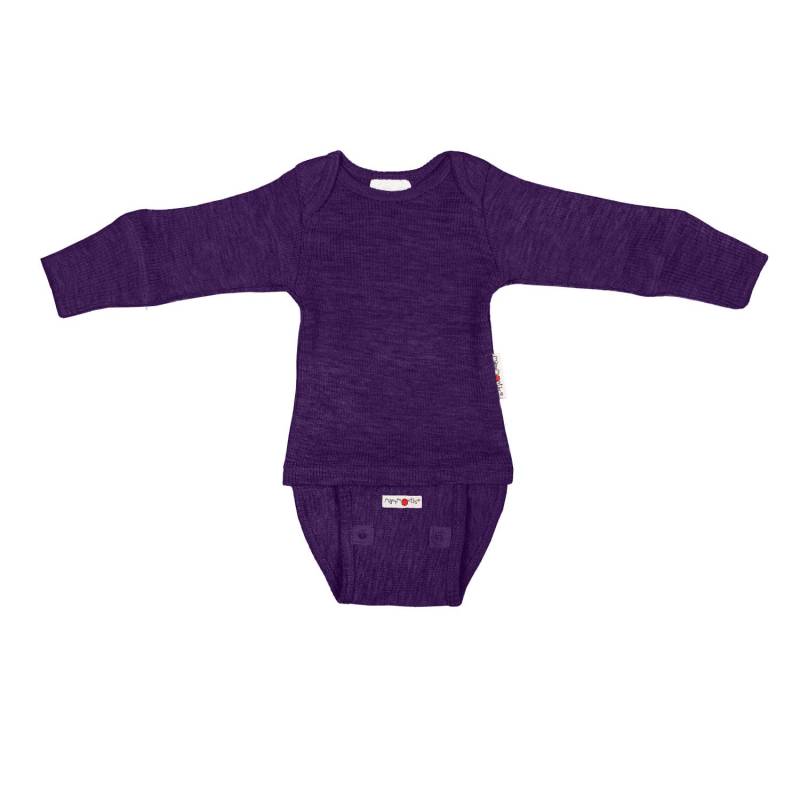 ManyMonths Langarm-Body & Shirt aus Wolle - Acai Berry Adventurer (80 - 92/98) von ManyMonths