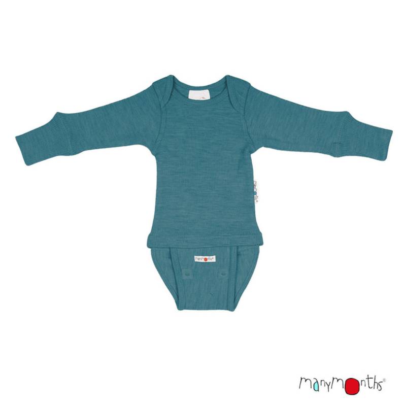ManyMonths Langarm-Body & Shirt aus Wolle - Charmer / Explorer (62 - 80/86) Sea Grotto von ManyMonths