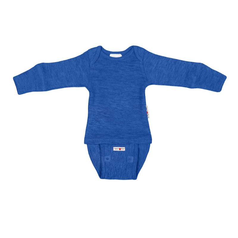 ManyMonths Langarm-Body & Shirt aus Wolle - Classic Blue Adventurer (80 - 92/98) von ManyMonths