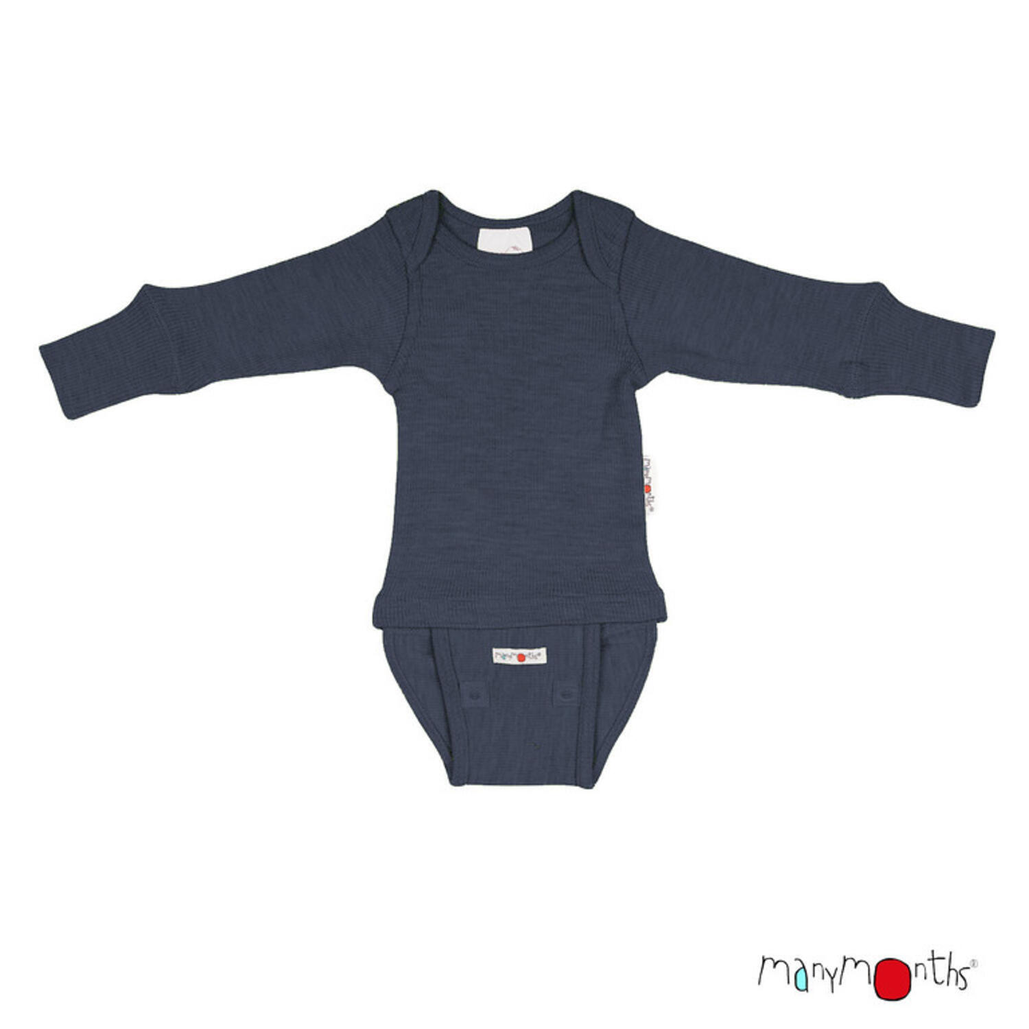 ManyMonths Langarm-Body & Shirt aus Wolle - Polar Winter Charmer / Explorer (62 - 80/86) von ManyMonths