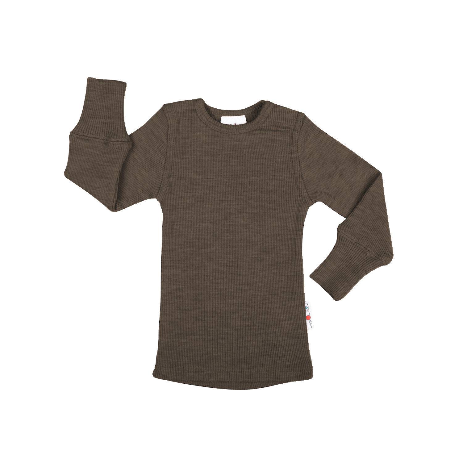 ManyMonths Langarm-Shirt aus Wolle (Größe: Adventurer / Farbe: Hippopotamus) - Hippopotamus Adventurer (80 - 92/98) von ManyMonths