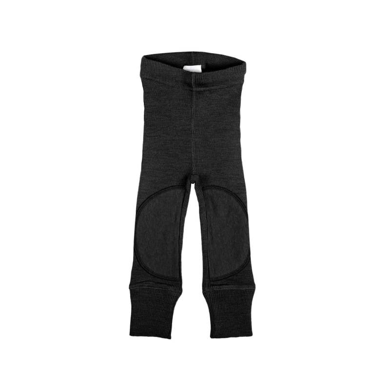 ManyMonths Leggings mit Aufnähern aus Wolle - Adventurer (80 - 92/98) Foggy Black von ManyMonths
