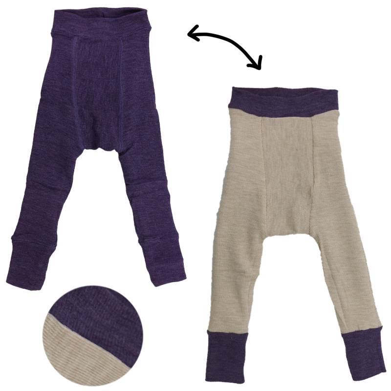 ManyMonths Longies aus Wolle - Adventurer Plus (86 - 98) Dusty Grape / Toasted Coconut von ManyMonths