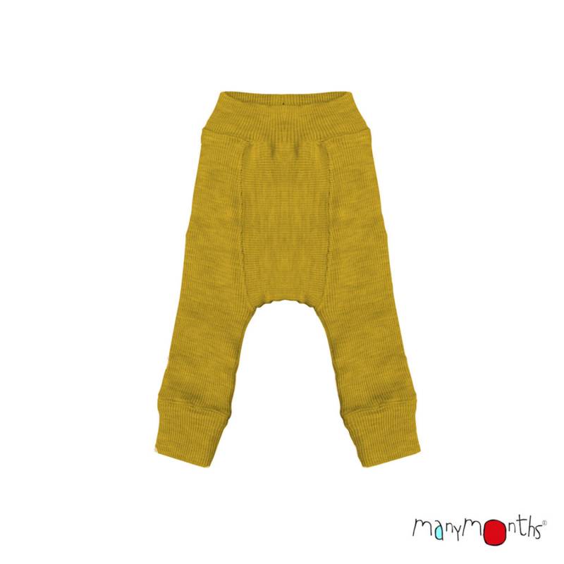 ManyMonths Longies aus Wolle - Charmer (62 - 68/74) Axolotl Yellow / Hippopotamus von ManyMonths