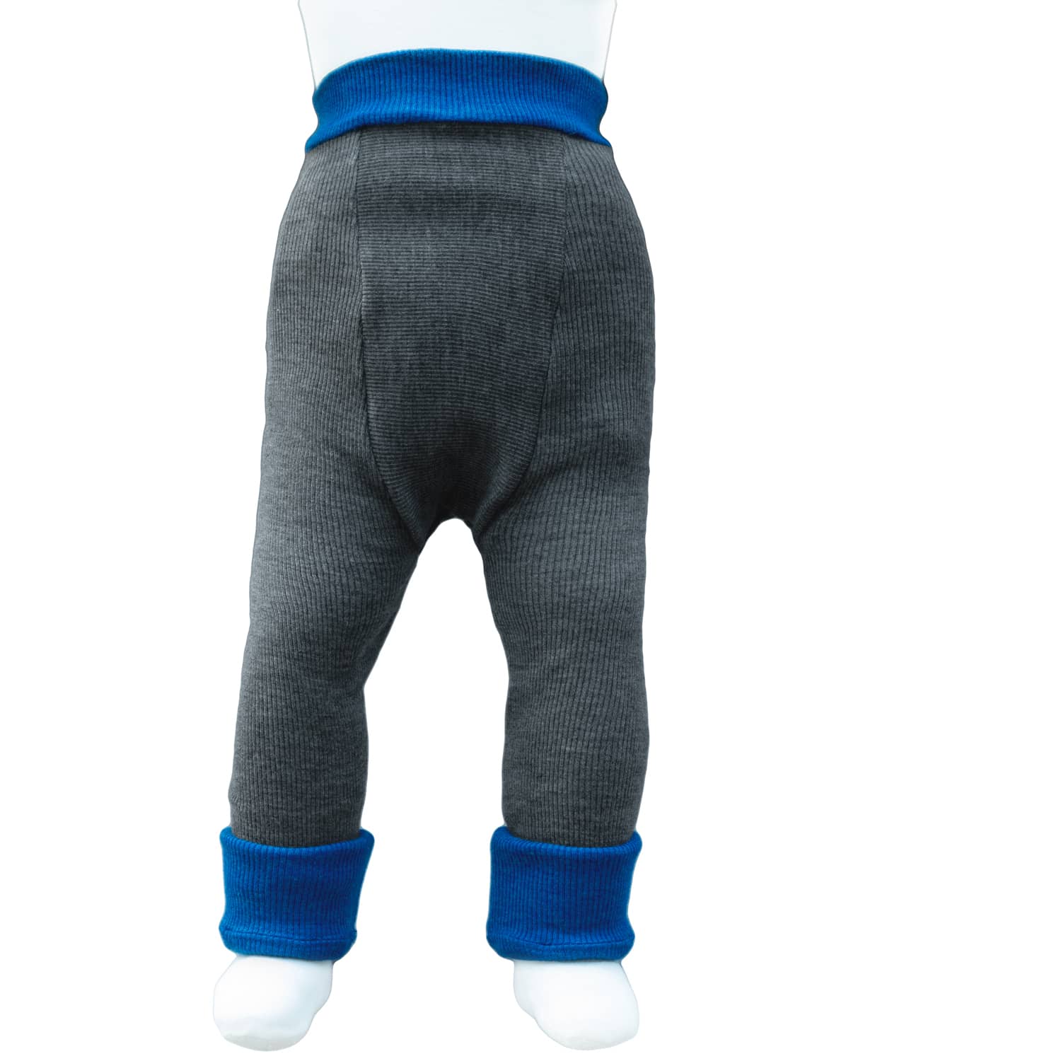 ManyMonths Longies aus Wolle - Explorer (68 - 80/86) Classic Blue / Elephant Grey von ManyMonths