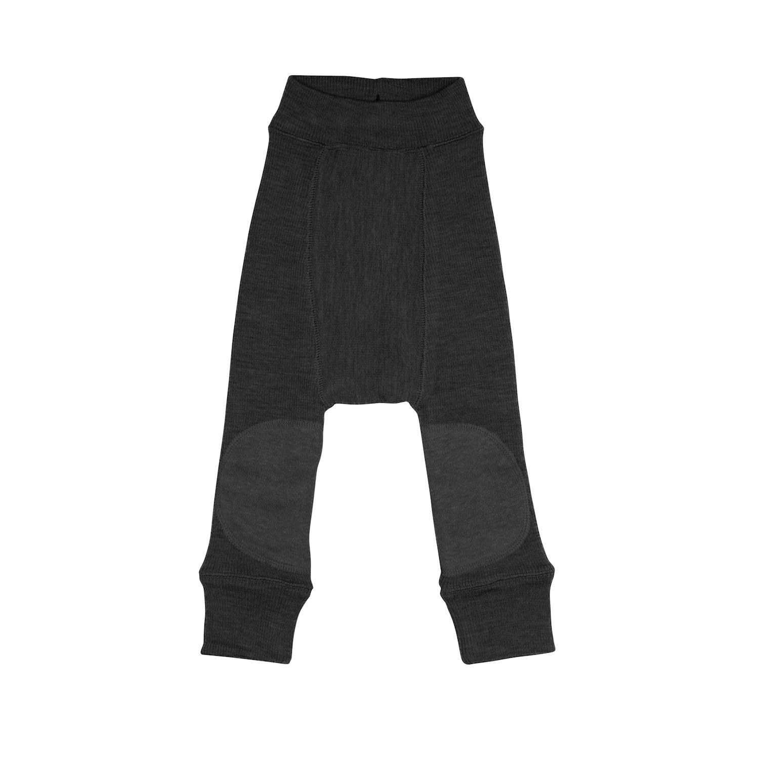 ManyMonths Longies mit Aufnähern aus Wolle - Foggy Black Charmer / Explorer Minus (62 - 80) von ManyMonths