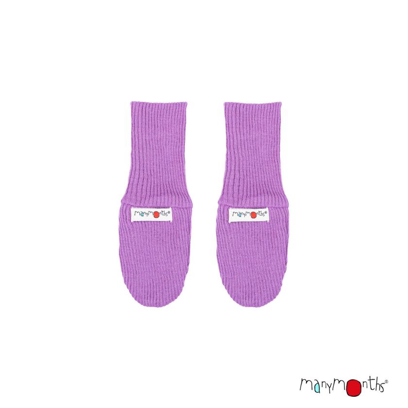 ManyMonths Mittens Fäustlinge ohne Band aus Wolle - Conquerer (98 - 104/110) Lavender Crystal von ManyMonths