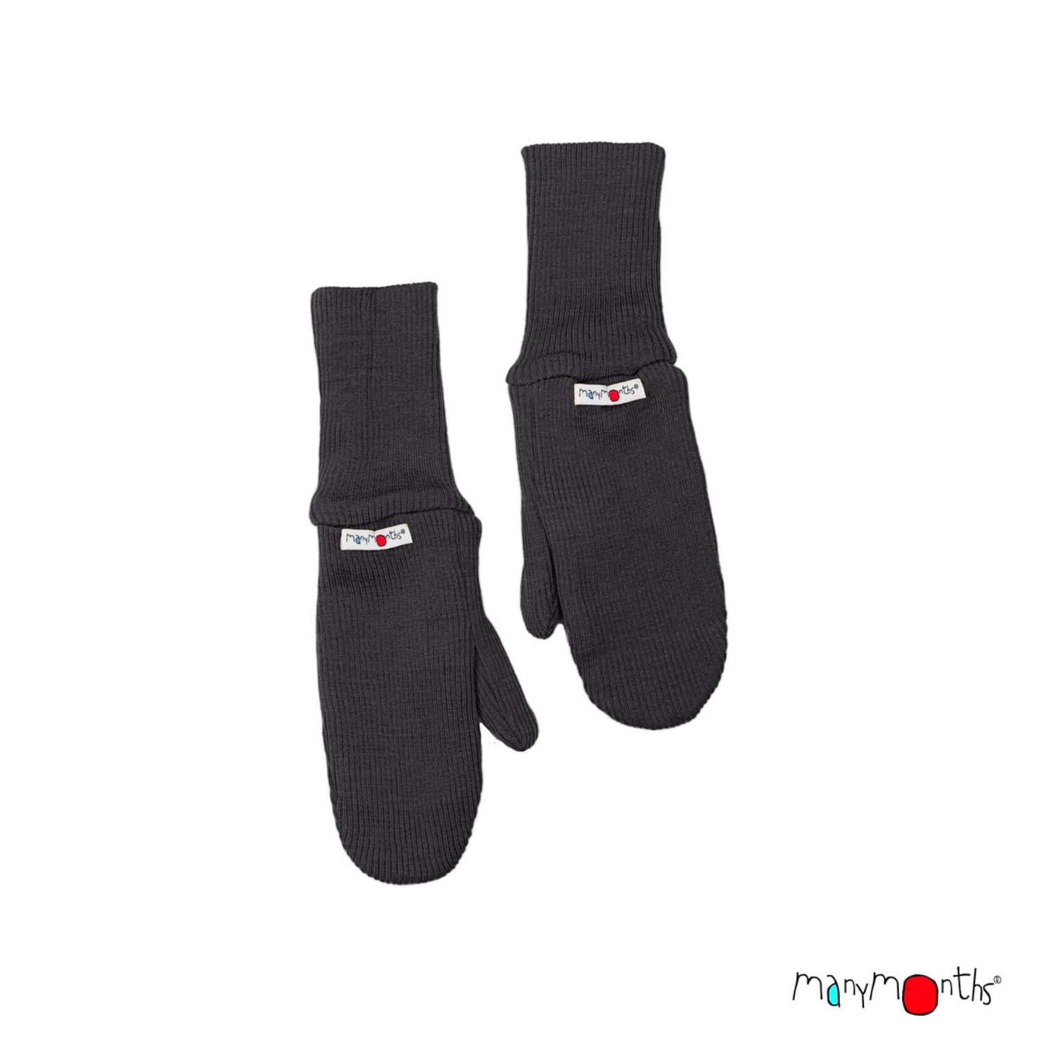 ManyMonths Mittens Fäustlinge ohne Band aus Wolle - Foggy Black Conquerer (98 - 104/110) von ManyMonths